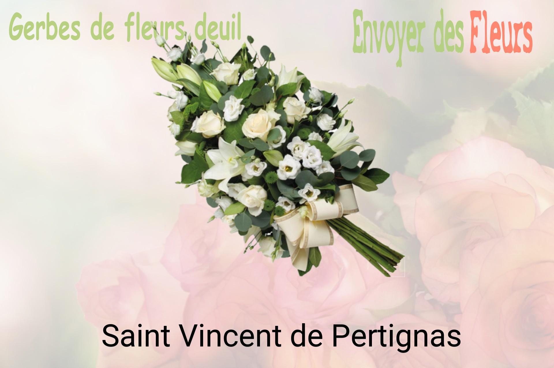 Gerbe de fleurs de deuil livrée à Saint-Vincent-de-Pertignas